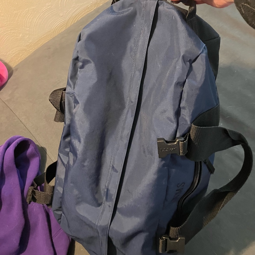 LL Bean large navy blue duffel bag